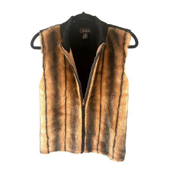 i Doll Women's Faux Red Fox Fur Vest Size-M Boho Chic Anime Cosplay Unisex Coat - Picture 5 of 13